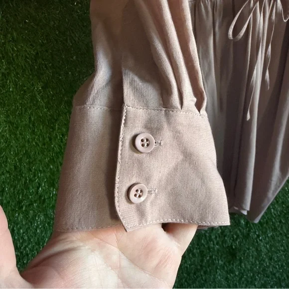 NWT Alice + Olivia Dusty Pink Shirtdress - Picture 5 of 8